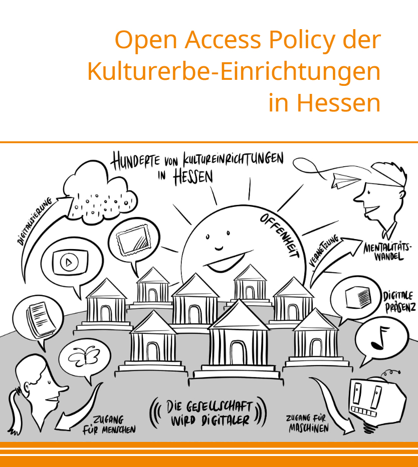 Cover der Publikation / Deutsches Dokumentationszentrum für Kunstgeschichte – Bildarchiv Foto Marburg: (Hrsg.): "Open Access Policy der Kulturerbe-Einrichtungen in Hessen". Marburg, 2021