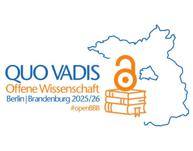 Symbolgrafik zur Reihe QUO VADIS Offene Wissenschaft in Berlin und Brandenburg 2025-2026